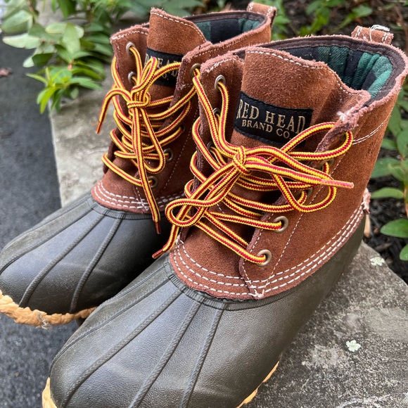 Red head brand duck boots with flannel insert size 8 - Picture 2 of 4